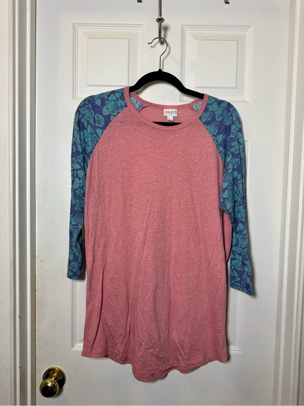 Women's Randy Sleeve Pink and Teal Floral Top